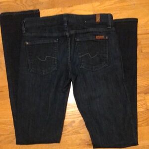 7 For All Mankind Dark Blue Kimmie Straight Leg Size 26 Like New!